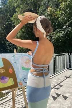 Daria Knitted Midi Dress - Y2K Summer, 90S Fashion, Grunge, Retro Style, Y2K Party Outfit