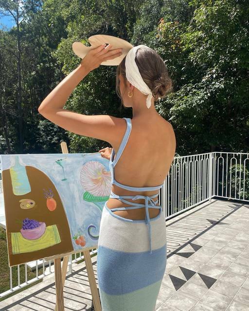 Daria Knitted Midi Dress - Y2K Summer, 90S Fashion, Grunge, Retro Style, Y2K Party Outfit