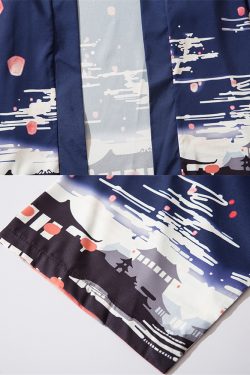 Dark Blue Kimono Jacket - Y2K Summer Grunge, 90S Retro, Gothic Y2K, Y2K Party Outfit