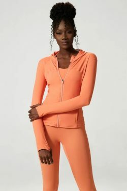 Doina Orange Hooded Long Sleeve Sports Top - Y2K Summer, 90S Fashion, Grunge, Retro Style
