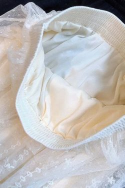 Elegant Y2K Lace Patchwork Tulle Skirt - Romantic Polka Dot High Waist Tiered Mesh Midi Skirt