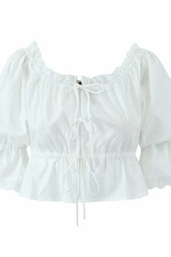 Eleonor Crop Top - Y2K Summer Grunge, 90S Retro, Pastel Goth, Y2K Party & Club Out