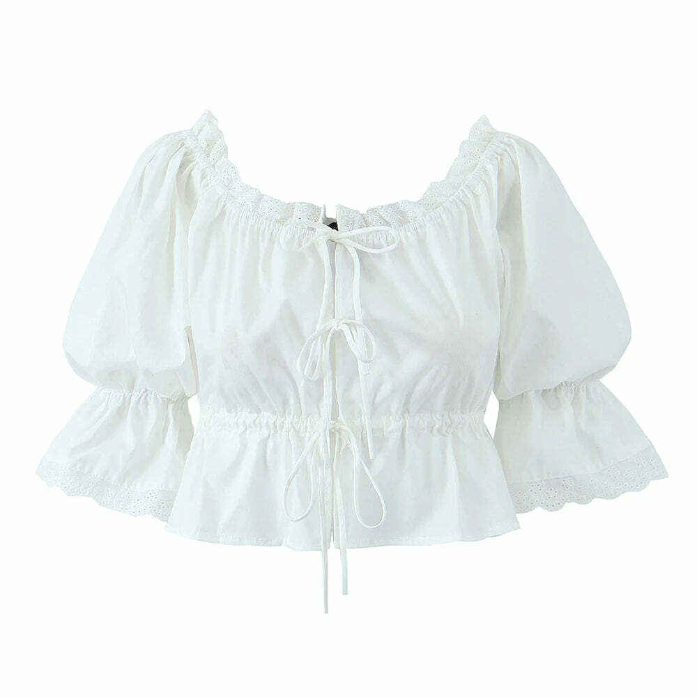 Eleonor Crop Top - Y2K Summer Grunge, 90S Retro, Pastel Goth, Y2K Party & Club Out Eleonor Crop Top - Y2K Summer Grunge, 90S Retro, Pastel Goth, Y2K Party & Club Out