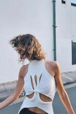 Eliana Knitted Top - Y2K Summer Grunge, 90S Retro, Pastel Goth, Y2K Party & Club Out