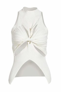 Eliana Knitted Top - Y2K Summer Grunge, 90S Retro, Pastel Goth, Y2K Party & Club Out