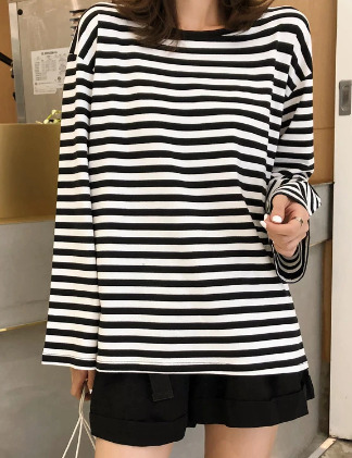 Eliana Long Sleeve Striped Shirt - Y2K Summer, 90S Grunge, Retro, Pastel Goth, Y2K Club Outfit