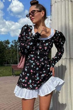 Elis Mini Dress - Y2K Summer Grunge Outfit, 90S Fashion, Retro Style, Y2K Party & Club Look