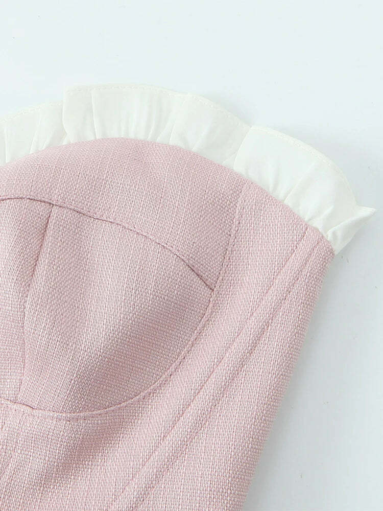 Eliz Crop Top - Y2K Summer Grunge, 90S Retro, Pastel Goth, Y2K Party & Club Outfits