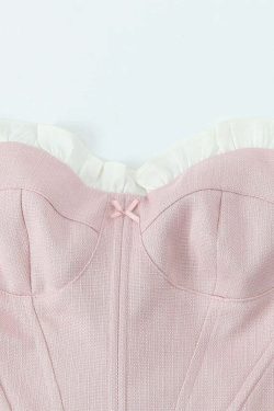 Eliz Crop Top - Y2K Summer Grunge, 90S Retro, Pastel Goth, Y2K Party & Club Outfits