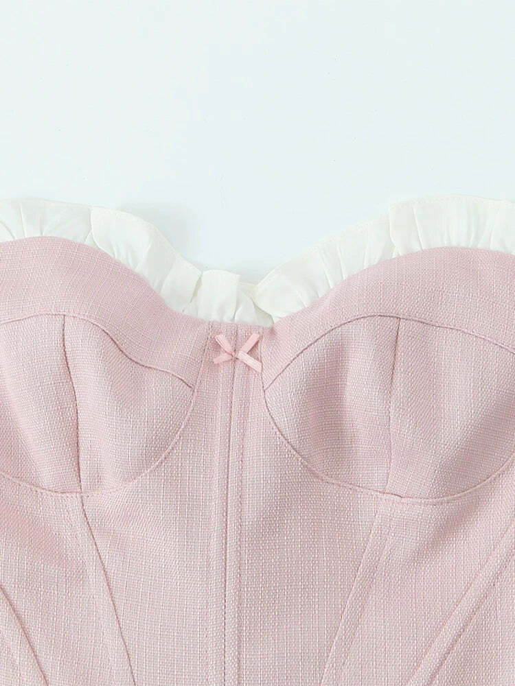 Eliz Crop Top - Y2K Summer Grunge, 90S Retro, Pastel Goth, Y2K Party & Club Outfits