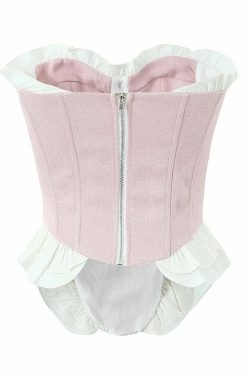 Eliz Crop Top - Y2K Summer Grunge, 90S Retro, Pastel Goth, Y2K Party & Club Outfits