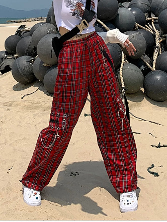 Eliza Grunge High Waist Cargo Pants - Y2K Summer, 90S Fashion, Retro, Gothic, Y2K Club Outfits