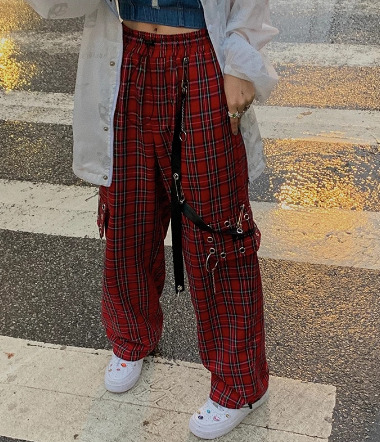 Eliza Grunge High Waist Cargo Pants - Y2K Summer, 90S Fashion, Retro, Gothic, Y2K Club Outfits