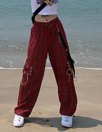 Eliza Grunge High Waist Cargo Pants - Y2K Summer, 90S Fashion, Retro, Gothic, Y2K Club Outfits