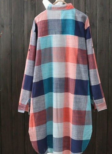 Eliza Plaid Midi Shirt - Y2K Summer Grunge Outfit, 90S Retro Style, Pastel Goth Fashion