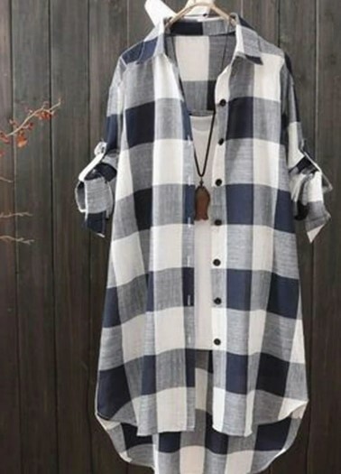 Eliza Plaid Midi Shirt - Y2K Summer Grunge Outfit, 90S Retro Style, Pastel Goth Fashion