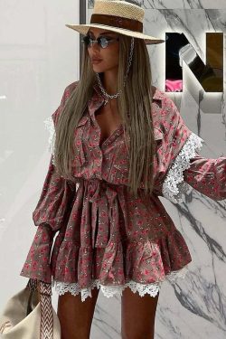 Ellisa Mini Dress - Y2K Summer Grunge Outfit, 90S Fashion, Retro Style, Pastel Goth, Y2K Party