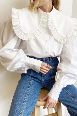 Elora Ruffle Blouse - Y2K Summer Grunge Top, 90S Fashion, Retro Y2K Club Outfit, Baby Te