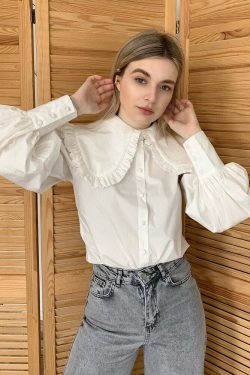 Elora Ruffle Blouse - Y2K Summer Grunge Top, 90S Fashion, Retro Y2K Club Outfit, Baby Te