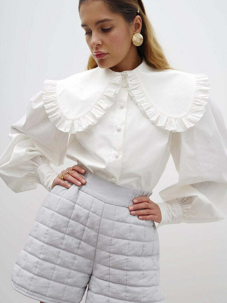 Elora Ruffle Blouse - Y2K Summer Grunge Top, 90S Fashion, Retro Y2K Club Outfit, Baby Te Elora Ruffle Blouse - Y2K Summer Grunge Top, 90S Fashion, Retro Y2K Club Outfit, Baby Te