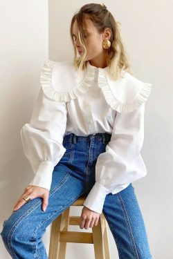 Elora Ruffle Blouse - Y2K Summer Grunge Top, 90S Fashion, Retro Y2K Club Outfit, Baby Te