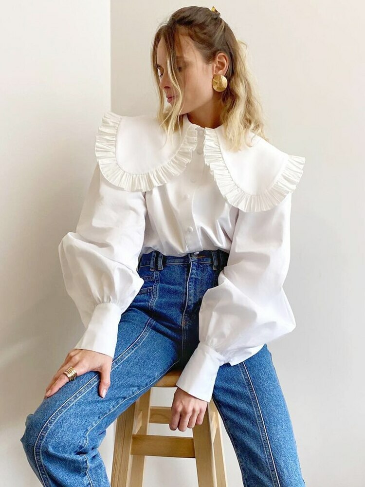 Elora Ruffle Blouse - Y2K Summer Grunge Top, 90S Fashion, Retro Y2K Club Outfit, Baby Te Elora Ruffle Blouse - Y2K Summer Grunge Top, 90S Fashion, Retro Y2K Club Outfit, Baby Te