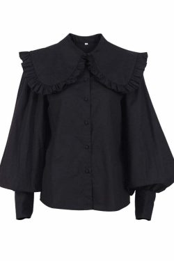 Elora Ruffle Blouse - Y2K Summer Grunge Top, 90S Fashion, Retro Y2K Club Outfit, Baby Te