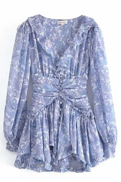 Embera Mini Dress - Y2K Summer Grunge Outfit, 90S Fashion, Retro Style, Pastel Goth Vibes