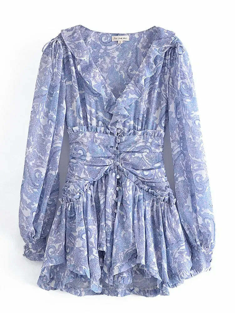 Embera Mini Dress - Y2K Summer Grunge Outfit, 90S Fashion, Retro Style, Pastel Goth Vibes