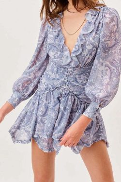 Embera Mini Dress - Y2K Summer Grunge Outfit, 90S Fashion, Retro Style, Pastel Goth Vibes