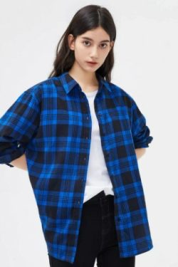 Emersyn Women Plaid Shirt Loose - Y2K Summer Grunge 90S Fashion Retro Goth Outfits