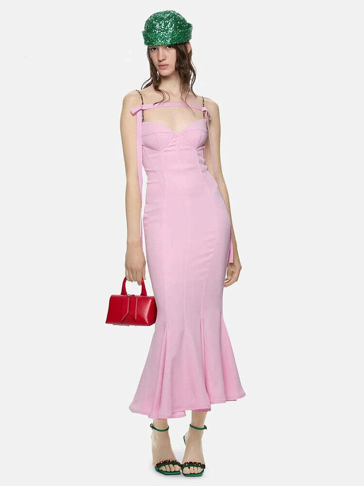 Emili Maxi Dress - Y2K Summer Grunge, 90S Retro, Pastel Goth, Y2K Party & Club Outfits