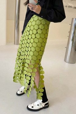 Emili Midi Skirt - Y2K Summer Grunge Outfit, 90S Fashion, Retro Style, Pastel Goth Vibes