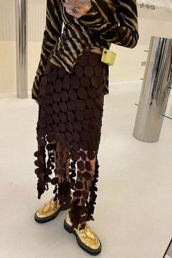 Emili Midi Skirt - Y2K Summer Grunge Outfit, 90S Fashion, Retro Style, Pastel Goth Vibes