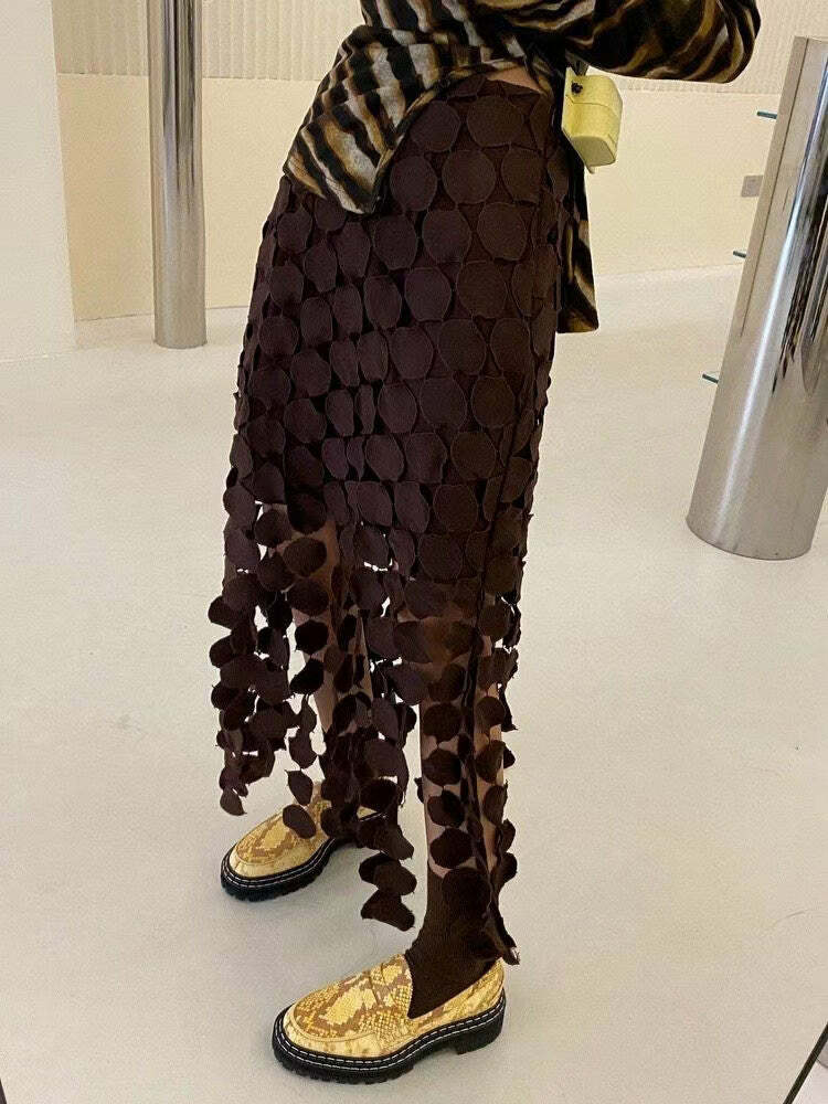 Emili Midi Skirt - Y2K Summer Grunge Outfit, 90S Fashion, Retro Style, Pastel Goth Vibes