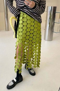 Emili Midi Skirt - Y2K Summer Grunge Outfit, 90S Fashion, Retro Style, Pastel Goth Vibes