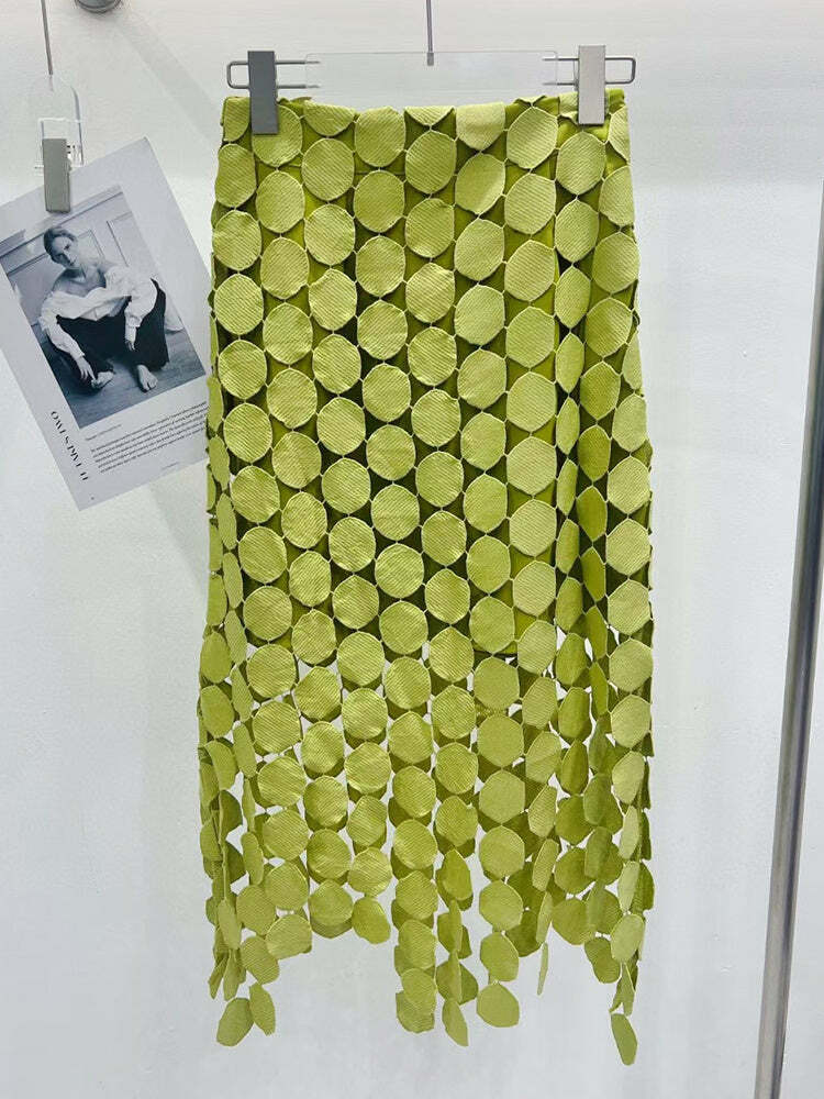 Emili Midi Skirt - Y2K Summer Grunge Outfit, 90S Fashion, Retro Style, Pastel Goth Vibes