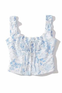 Emilia Top - Y2K Summer Grunge, 90S Retro, Pastel Goth, Y2K Club & Party Outfits