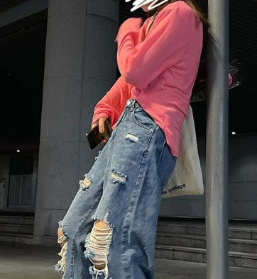 Emma Ripped Grunge Jeans - Y2K Summer, 90S Fashion, Retro Style, Y2K Club & Party Outfits