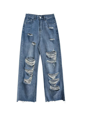 Emma Ripped Grunge Jeans - Y2K Summer, 90S Fashion, Retro Style, Y2K Club & Party Outfits