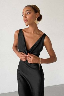 Enela Satin Maxi Dress - Y2K Summer, 90S Grunge, Retro Style, Y2K Party & Club Outfits