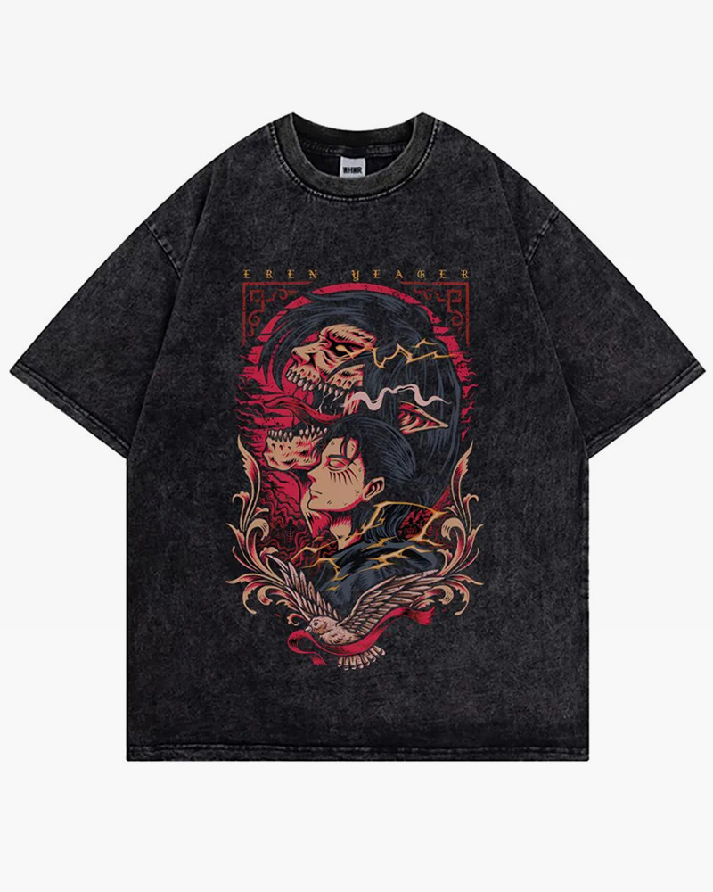 Eren Yeager Shirt - Y2K Summer Grunge 90S Fashion Retro Hip Hop Outfit For Women