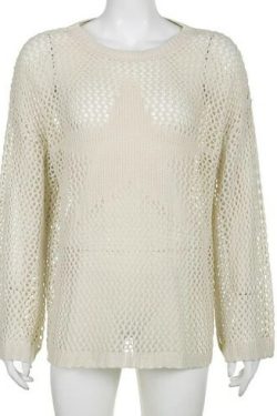 Esther Knit Crochet Shirt - Y2K Summer Grunge Top, 90S Retro Style, Pastel Goth, Y2K Party Outfit