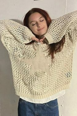 Esther Knit Crochet Shirt - Y2K Summer Grunge Top, 90S Retro Style, Pastel Goth, Y2K Party Outfit