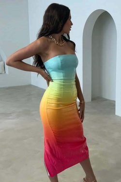 Esthera Midi Dress - Y2K Summer Grunge Outfit, 90S Fashion, Retro Style, Pastel Goth Vibes