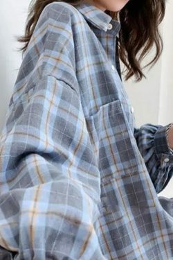 Everleigh Plaid Women Shirt - Y2K Summer Grunge, 90S Retro, Y2K Party & Club Outfits