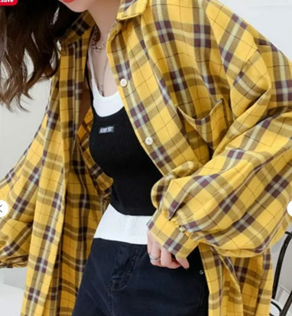 Everleigh Plaid Women Shirt - Y2K Summer Grunge, 90S Retro, Y2K Party & Club Outfits