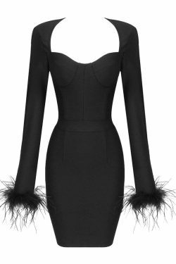 Faina Black Mini Dress - Y2K Summer, 90S Grunge, Retro Party Outfit, Y2K Club & Popstar Style