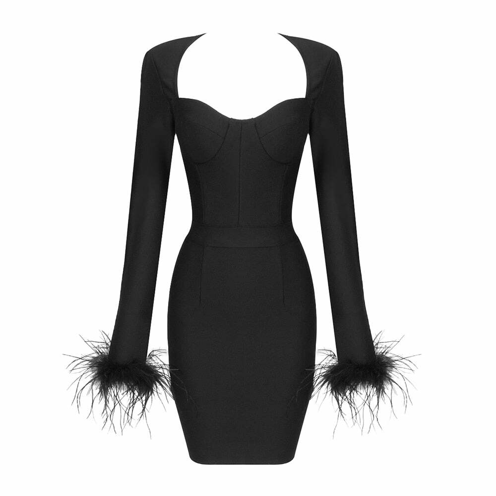 Faina Black Mini Dress - Y2K Summer, 90S Grunge, Retro Party Outfit, Y2K Club & Popstar Style