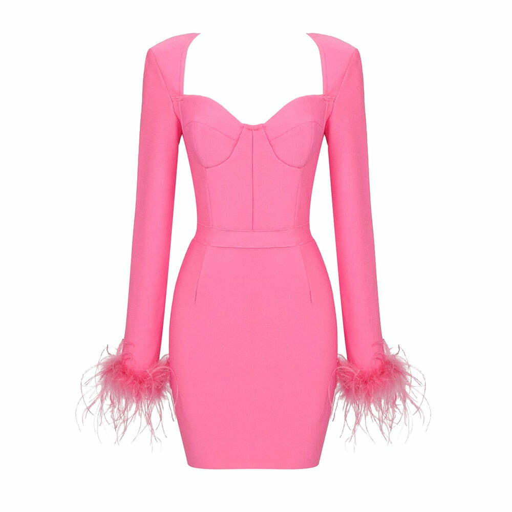 Faina Pink Mini Dress - Y2K Summer Outfit, 90S Fashion, Grunge, Retro Style, Y2K Party Look